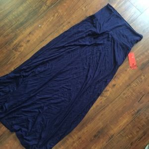 NWT navy maxi skirt